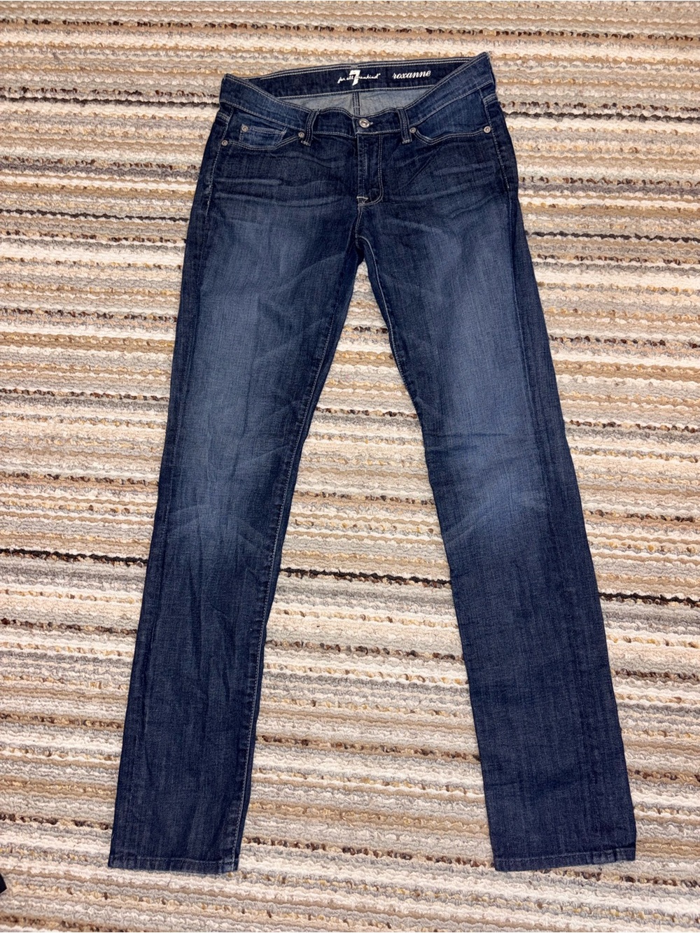 7 For All Mankind Roxanne Straight Leg Jeans sz 27 - 33 1/2 inseam